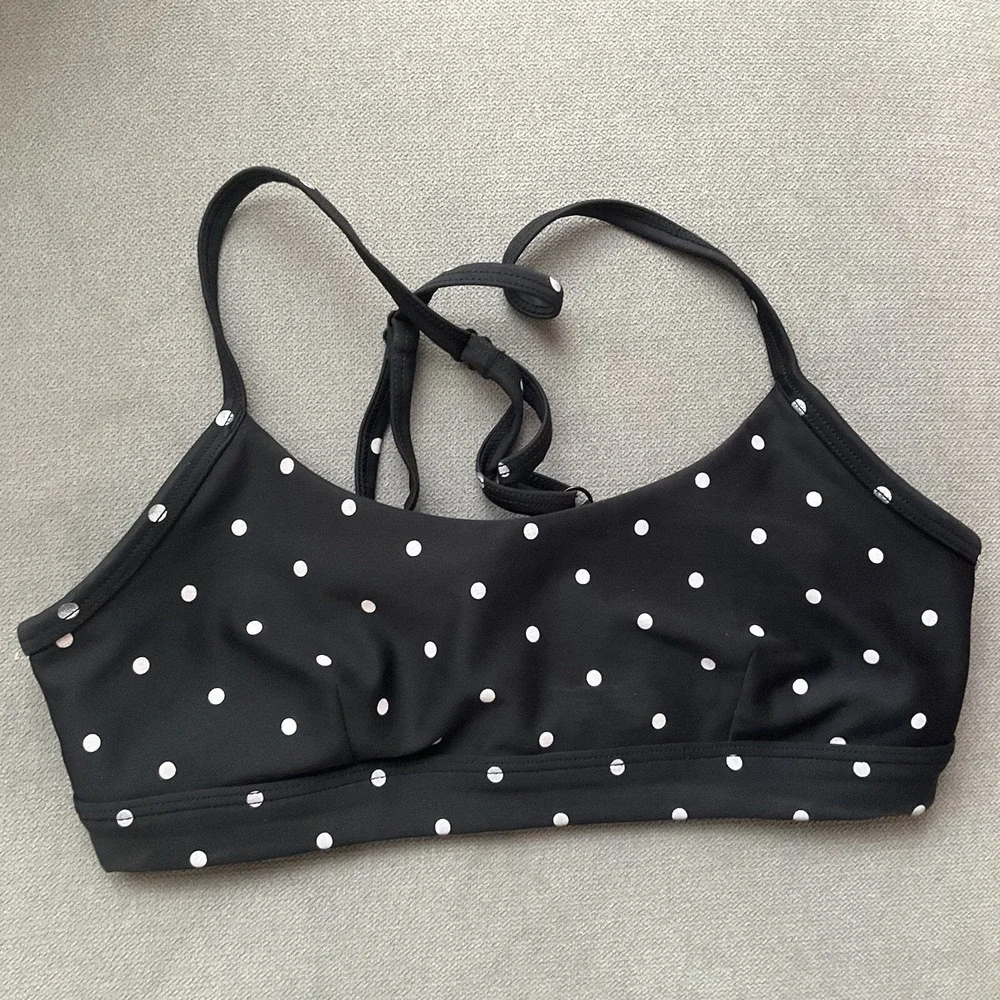 Alo Yoga Airlift Intrigue Polka Dot Bra Black/White XS